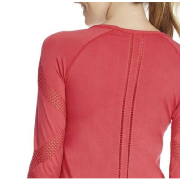Fabletics Women's Katana Seamless Long Sleeve Compression Shirt Top Size M Red - Picture 10 of 12